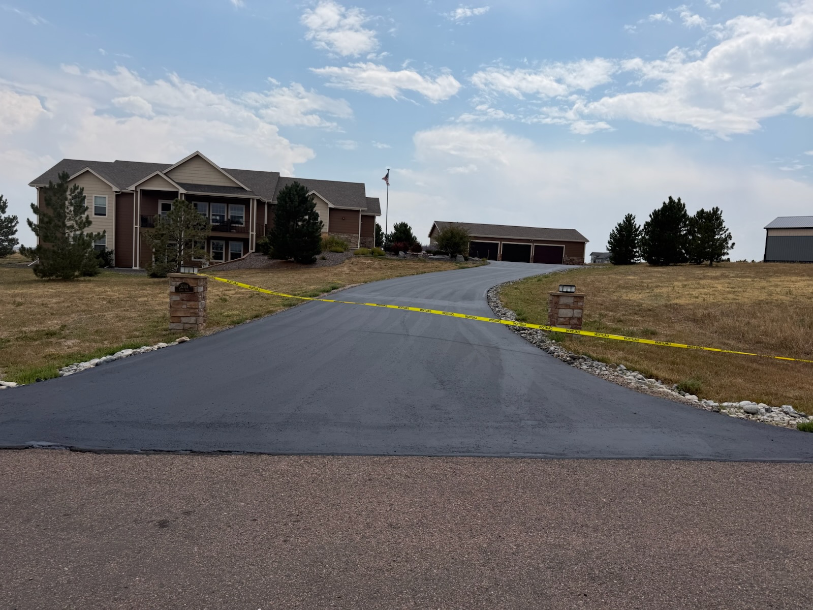 A Long Franktown Driveway Gets a Fresh, Uniform Finish